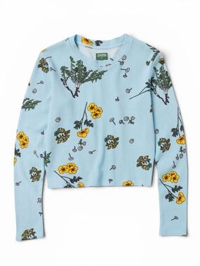 NWT Forest Forager Cropped Waffle Mini Long Sleeve Top Size Large